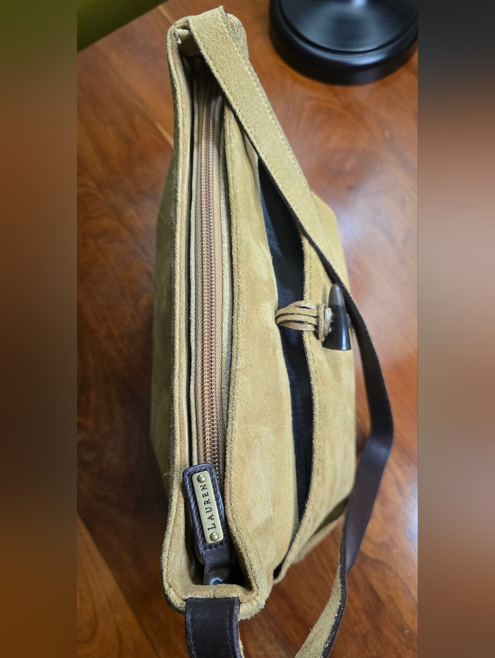 Vintage Ralph Lauren Y2K Genuine Suede Shoulder Bag - Picture 3 of 13